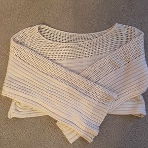 Cute shein crochet white sweater
